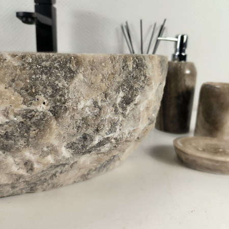 Каменная раковина из оникса Erozy Grey EO-04386 (52*41*16) 0156 из натурального камня