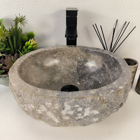 Каменная раковина из мрамора Erozy Grey EM-04810 (37*32*16) 0191 из натурального камня