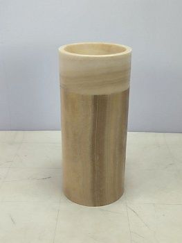 Раковина напольная из оникса Silinder ON-66259 40х40х90 из натурального камня