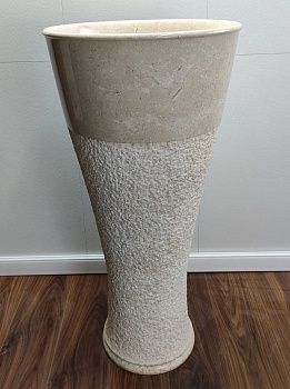Раковина напольная из мрамора Pedestal Cream/Cream MN-6402