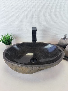 Раковина из речного камня RS-66201 51х33х15 из натурального камня