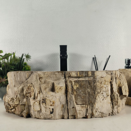 Каменная раковина из окаменелого дерева OD-04688 (45*38*14) 0175 из натурального камня