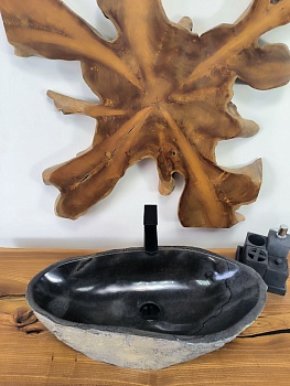 Раковина из речного камня RS-66634 70х33х16 из натурального камня