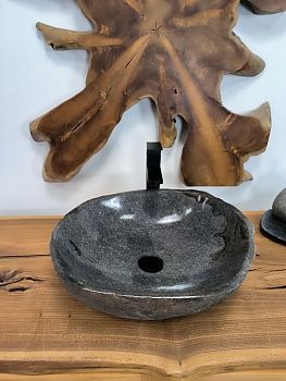 Раковина из речного камня RS-66432 48х42x16 из натурального камня