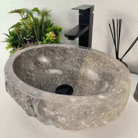 Каменная раковина из мрамора Erozy Grey EM-04802 (41*31*15) 0190 из натурального камня