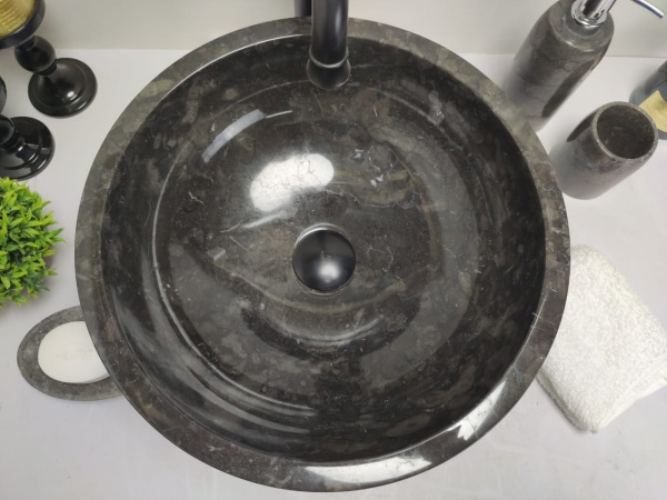 Раковина из мрамора Bowl Black Small BM-00258 (40*40*15см)