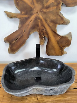 Раковина из речного камня RS-66532 63х42х15 из натурального камня