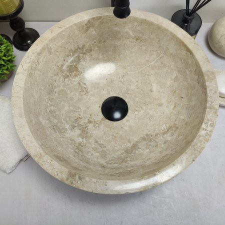 Раковина из мрамора Bowl Cream Small BM-00602 ( 1,9 см) (40*40*15см)