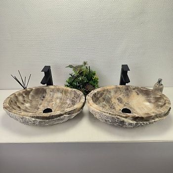 Раковина из оникса ПАРА! Oval Marmo Wave OO-62540 58*38*15 из натурального камня