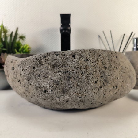 Каменная раковина из речного камня RS-05261 (38*34*14) 0860 из натурального камня