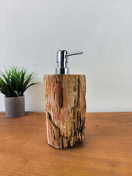 Дозатор для мыла из окаменелого дерева DOD-66157 из натурального камня