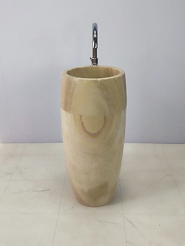 Раковина напольная из оникса Silinder ON-66247 37х37х86 из натурального камня