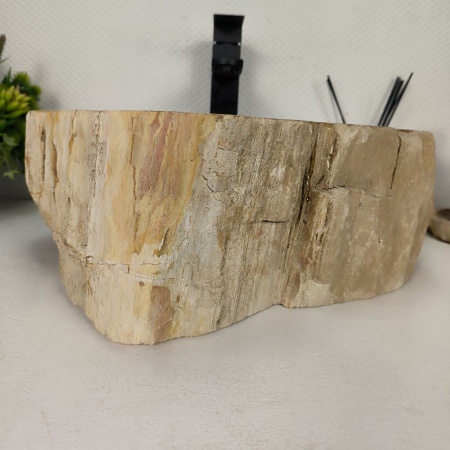 Каменная раковина из окаменелого дерева OD-04338 (43*41*15) 0175 из натурального камня