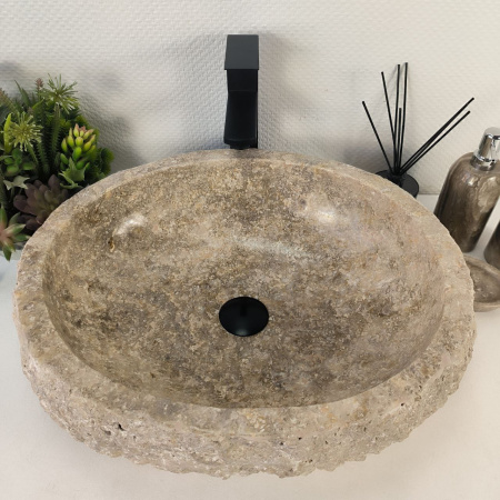 Каменная раковина из оникса Erozy Grey EO-04743 (53*44*16) 0183 из натурального камня