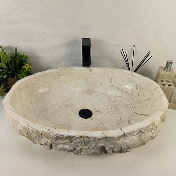 Раковина из мрамора Erozy Cream EM-65520 67*47*16 из натурального камня