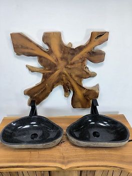 Раковина из речного камня ПАРА! RS-66404 56х33х14 из натурального камня