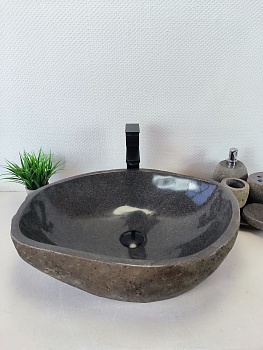 Раковина из речного камня RS-66211 57х42х15 из натурального камня