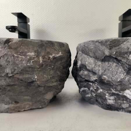 Каменная раковина из мрамора ПАРА!! Erozy Grey EM-05322 (40*32*16) 0882 из натурального камня