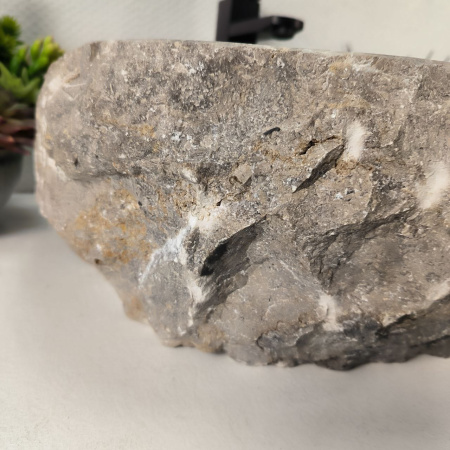 Каменная раковина из мрамора Erozy Grey EM-04972 (50*43*16) 0887 из натурального камня