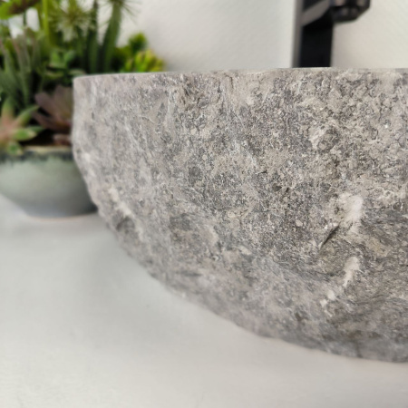 Каменная раковина из мрамора Erozy Grey EM-04522 (46*40*15) 0187 из натурального камня