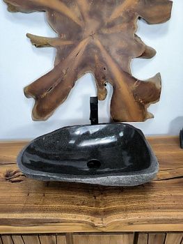 Раковина из речного камня RS-66705 55х42х15 из натурального камня