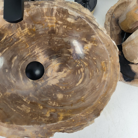 Каменная раковина из окаменелого дерева OD-04574 (54*38*16) 0175 из натурального камня