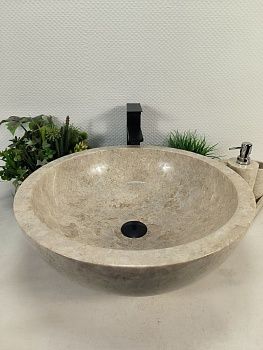Раковина из мрамора Bowl Cream Big BM-60346 50*50*17 из натурального камня