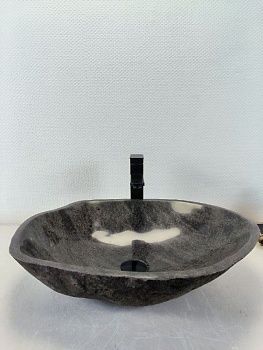 Раковина из речного камня RS-66229 58х42х15 из натурального камня