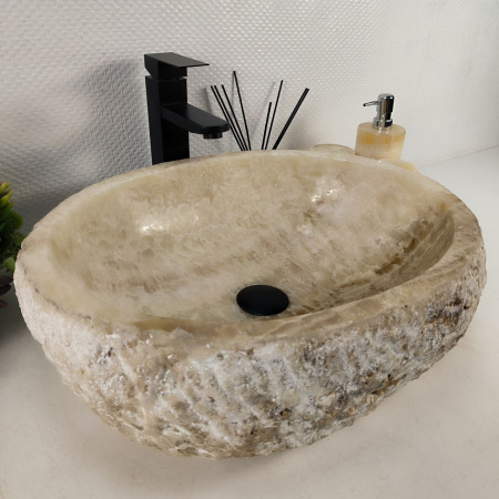 Каменная раковина из оникса Erozy Yellow EO-04590 (52*42*16) 0165 из натурального камня