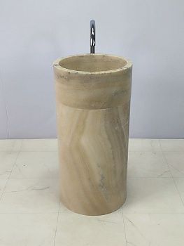 Раковина напольная из оникса Silinder ON-66257 45х45х90 из натурального камня