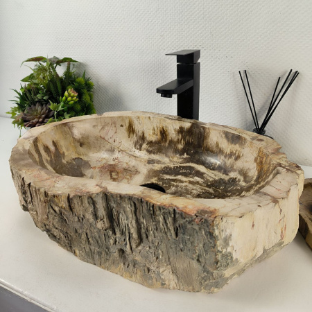 Каменная раковина из окаменелого дерева OD-04373 (58*40*15) 0176 из натурального камня