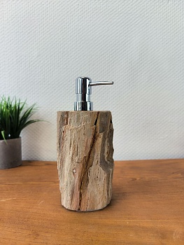 Дозатор для мыла из окаменелого дерева DOD-66152  из натурального камня