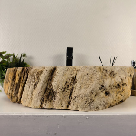 Каменная раковина из окаменелого дерева OD-04824 (60*55*15) 0176 из натурального камня