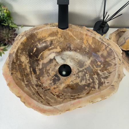 Каменная раковина из окаменелого дерева OD-04269 (50*41*15) 0175 из натурального камня
