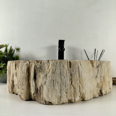 Каменная раковина из окаменелого дерева OD-04535 (60*45*15) 0176 из натурального камня