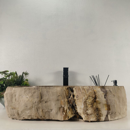 Каменная раковина из окаменелого дерева OD-04656 (70*45*15) 0178 из натурального камня