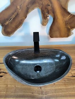 Раковина из речного камня RS-66744 54х30х15 из натурального камня