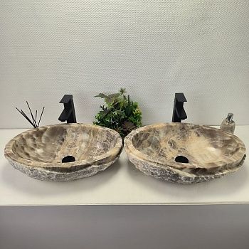 Раковина из оникса ПАРА! Oval Marmo Wave OO-62540 58*38*15 из натурального камня