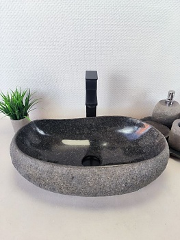 Раковина из речного камня RS-66202 52х30х15 из натурального камня