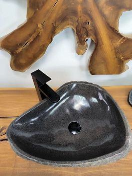 Раковина из речного камня RS-66429 55х41х15 из натурального камня