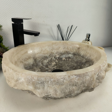 Каменная раковина из оникса Erozy Grey EO-04516 (51*42*15) 0159 из натурального камня