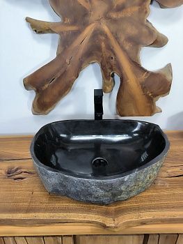 Раковина из речного камня RS-66679 57х43х15 из натурального камня