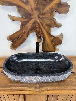 Раковина из мрамора Erozy Black EM-66607 80х41х15 из натурального камня