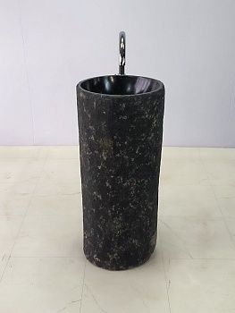 Раковина напольная из речного камня RN-66263 40х40х90 из натурального камня