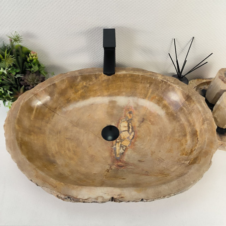 Каменная раковина из окаменелого дерева OD-04827 (70*51*16) 0177 из натурального камня
