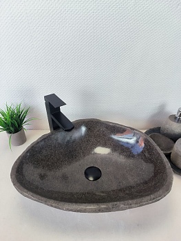 Раковина из речного камня RS-66192 53х40х15 из натурального камня