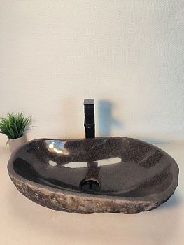Раковина из речного камня RS-66777 57х38х13 из натурального камня