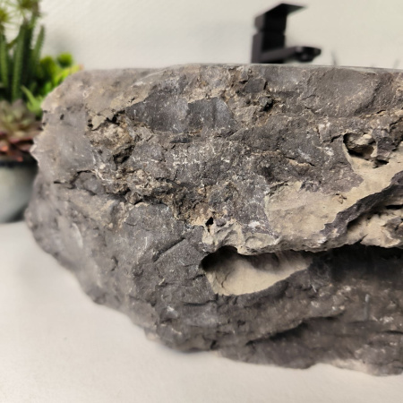 Каменная раковина из мрамора Erozy Grey EM-04956 (65*49*16) 0890 из натурального камня 